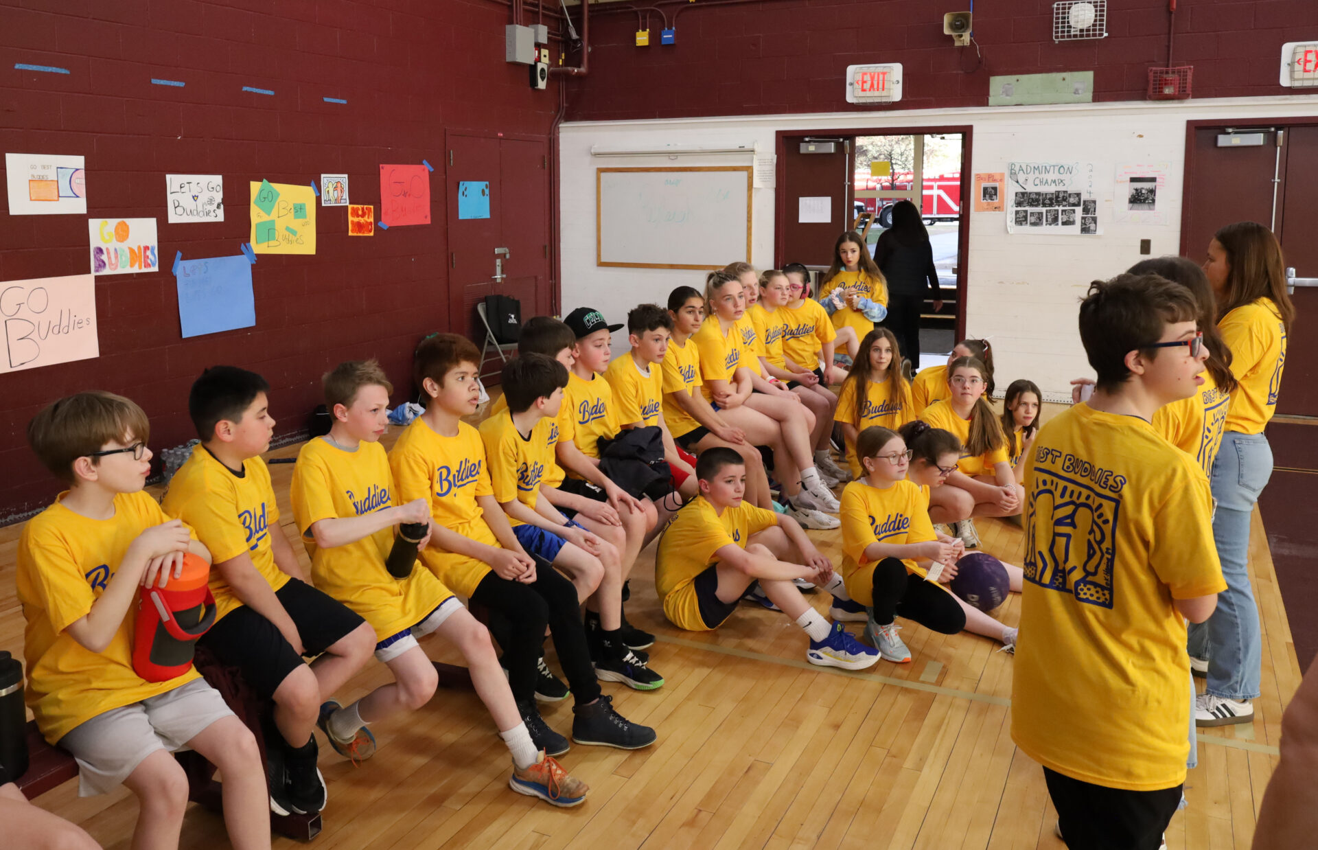 Parker Middle School's inaugural Buddies vs. Badges charity basketball game was held in the McCarthy Middle School Gym on Tuesday, April 15.