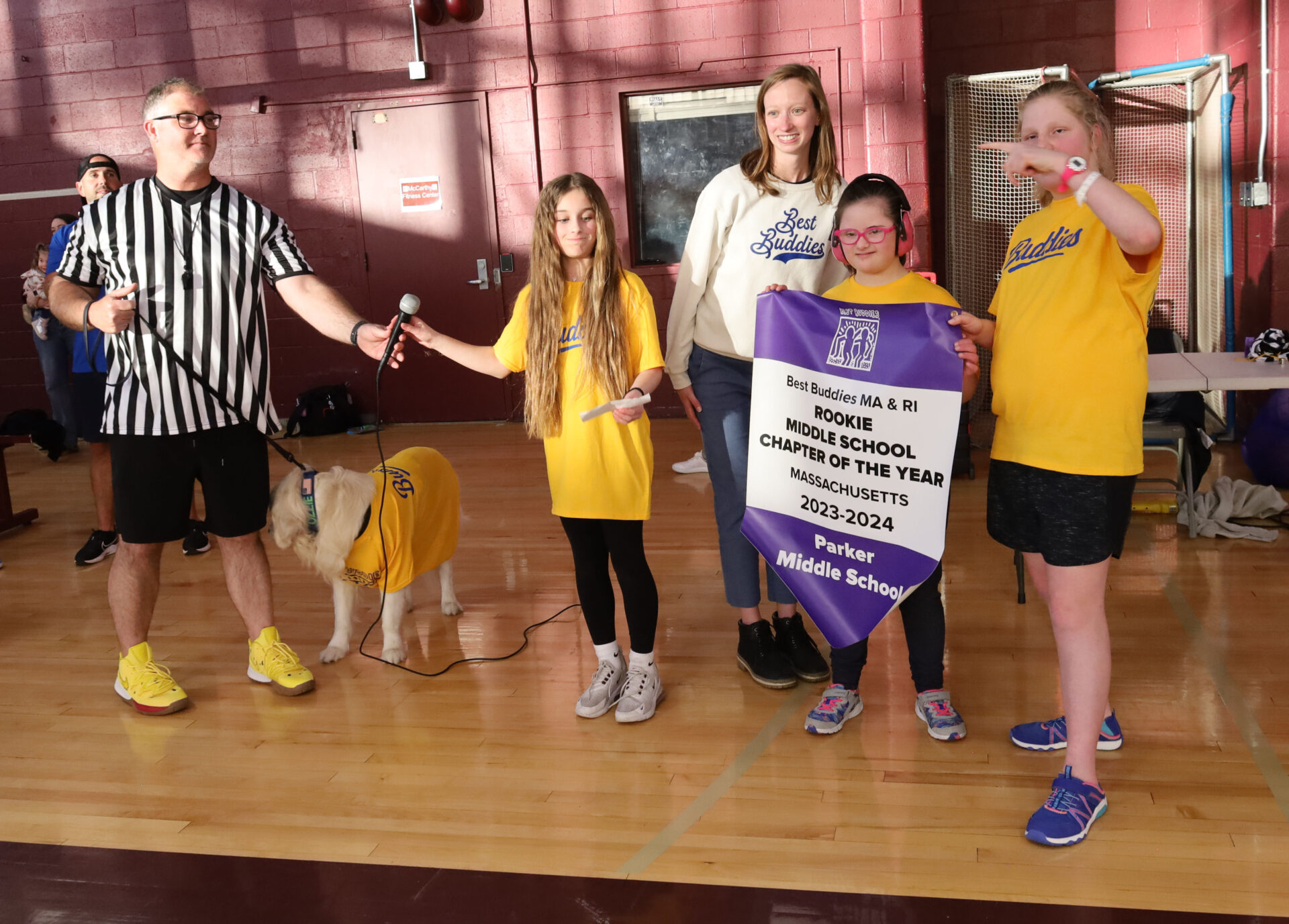 Parker Middle School's inaugural Buddies vs. Badges charity basketball game was held in the McCarthy Middle School Gym on Tuesday, April 15.