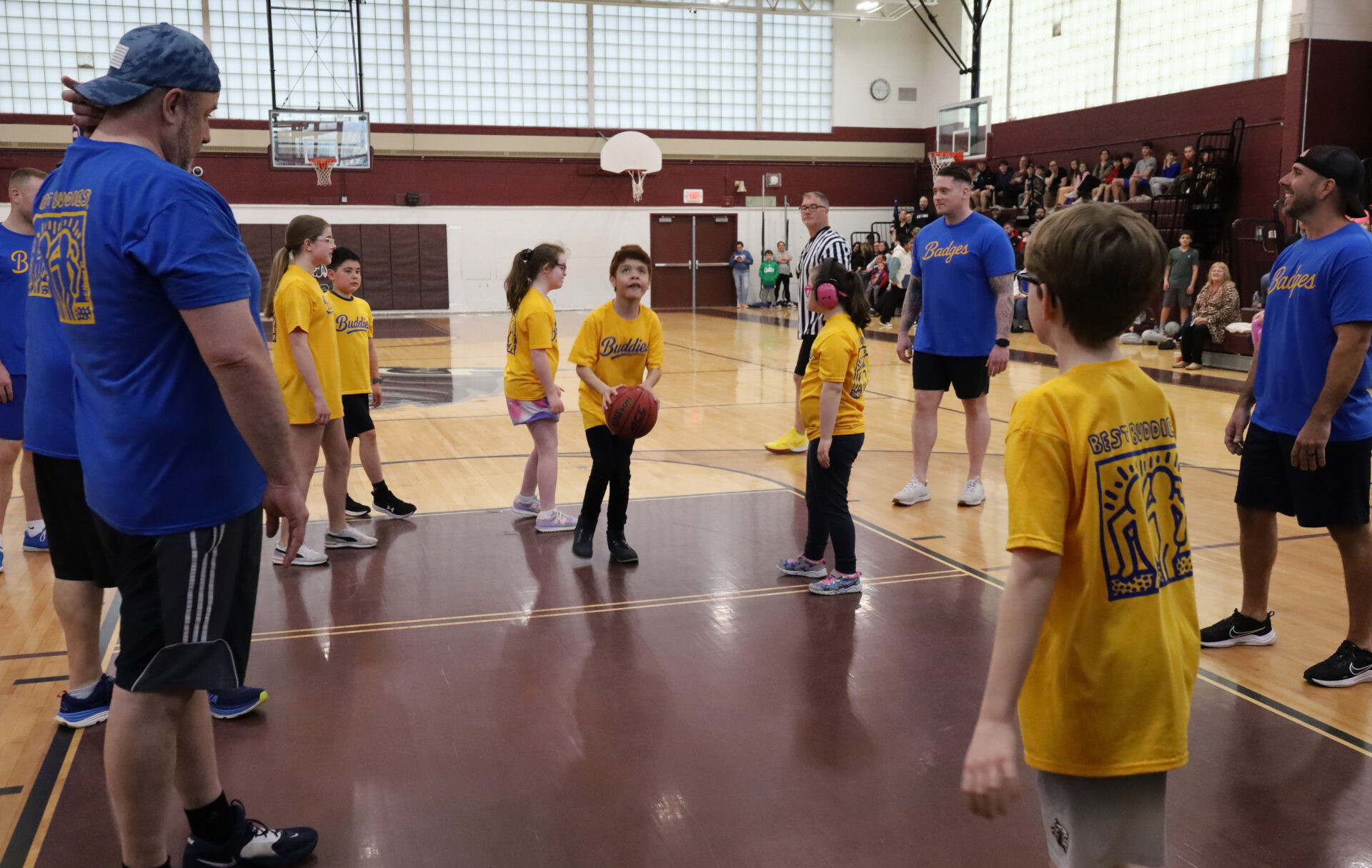 Parker Middle School's inaugural Buddies vs. Badges charity basketball game was held in the McCarthy Middle School Gym on Tuesday, April 15.