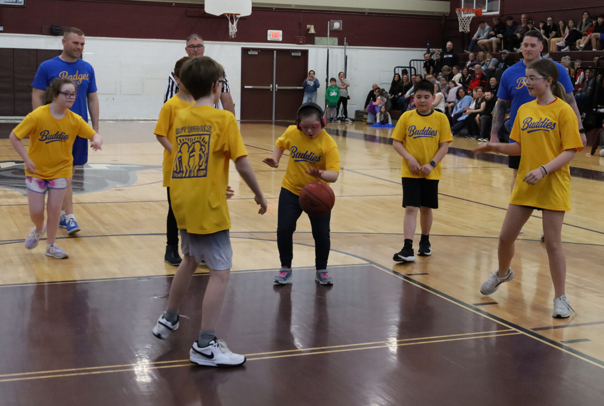 Parker Middle School's inaugural Buddies vs. Badges charity basketball game was held in the McCarthy Middle School Gym on Tuesday, April 15.
