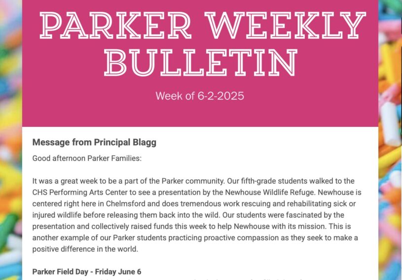 Parker Middle School Weekly Bulletin: June 2, 2025