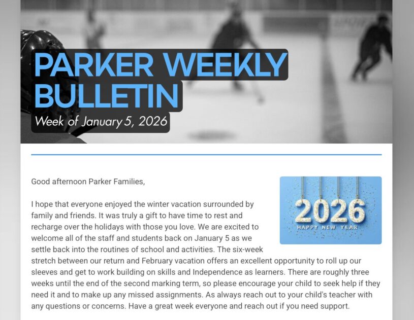 Parker Weekly Newsletter - January 5, 2026