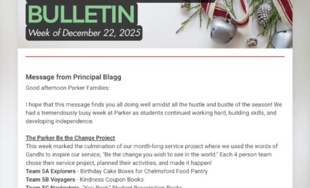 Parker Weekly Bulletin - December 22, 2025
