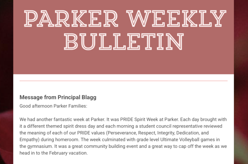 Parker Weekly Bulletin - February 16, 2026
