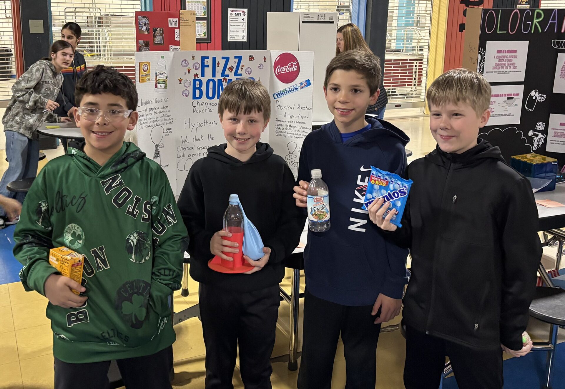 One of the projects showcased during Parker Middle School's second annual STEM Fair on Thursday, March 26, 2026, focused on making fizz bombs.