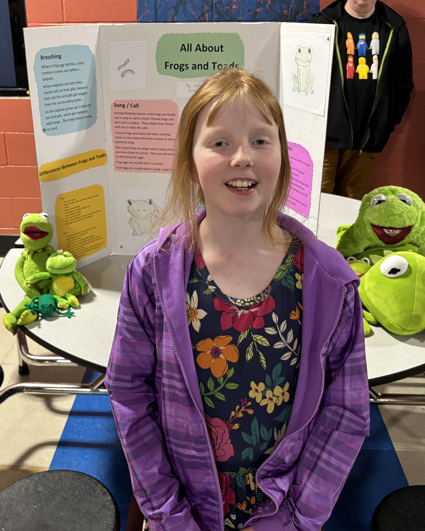 One of the projects showcased during Parker Middle School's second annual STEM Fair on Thursday, March 26, 2026, focused on frogs.