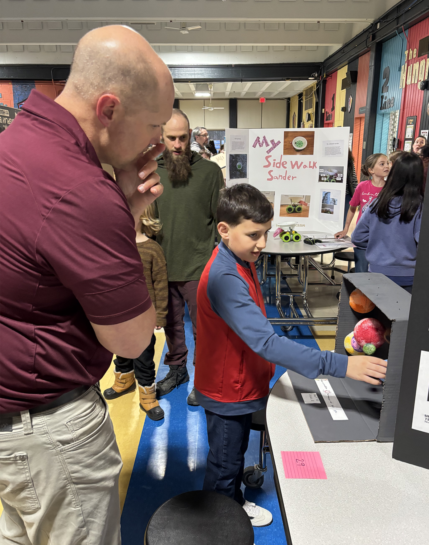 One of the projects showcased during Parker Middle School's second annual STEM Fair on Thursday, March 26, 2026, focused on the solar system.