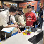 One of the projects showcased during Parker Middle School's second annual STEM Fair on Thursday, March 26, 2026, focused on the science of rubber bands.