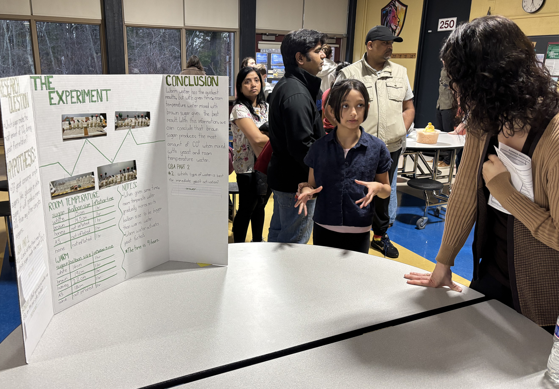 One of the projects showcased during Parker Middle School's second annual STEM Fair on Thursday, March 26, 2026, focused on yeast fermentation.