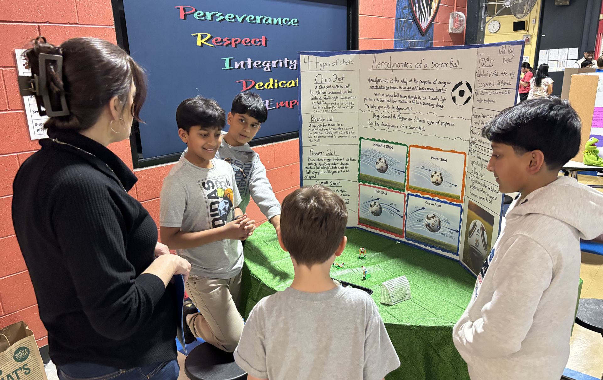 One of the projects showcased during Parker Middle School's second annual STEM Fair on Thursday, March 26, 2026, focused on aerodynamics.