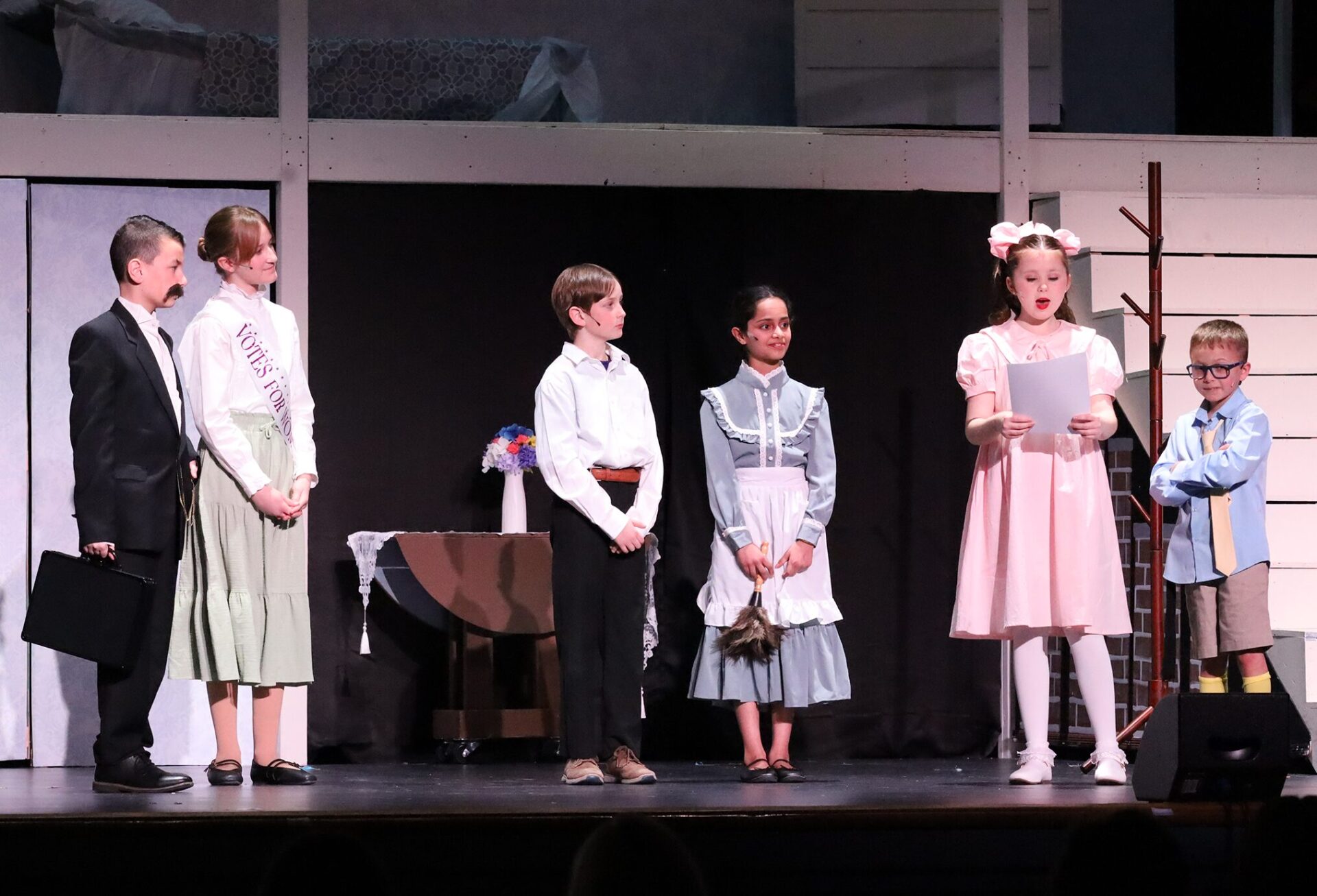 The Parker Middle School Drama Club held a dress rehearsal for "Mary Poppins, Jr." on Wednesday, March 11, 2026.