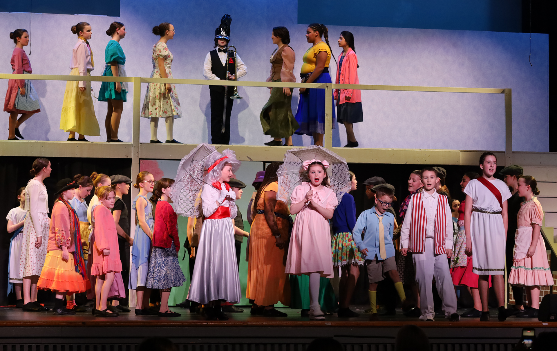 The Parker Middle School Drama Club held a dress rehearsal for "Mary Poppins, Jr." on Wednesday, March 11, 2026.