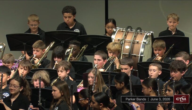 The Parker Middle School Band performs its Spring 2026 Concert on Wednesday, June 3, 2026.