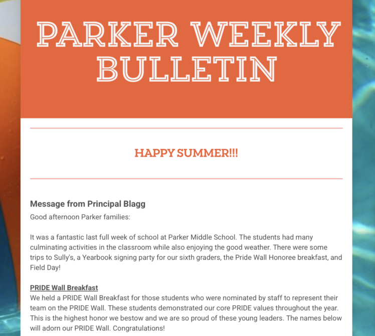 Parker Weekly Bulletin - June 15, 2026