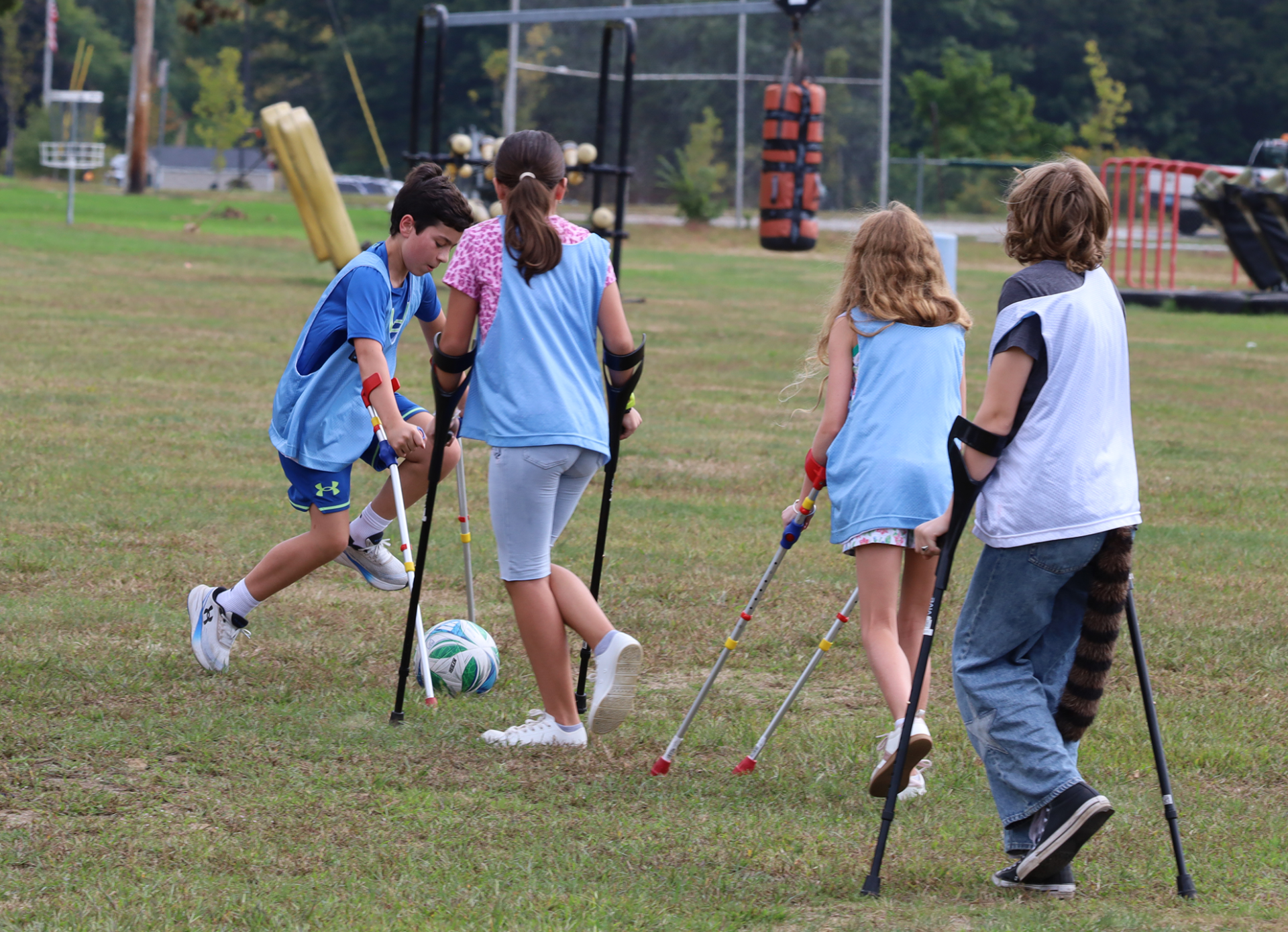 Sixth grade students at Parker Middle School participate in an adaptive soccer game hosted by Bionic Project on Thursday, Sept. 17, 2026.