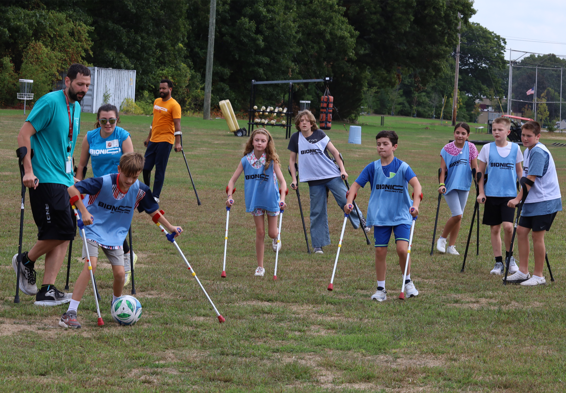 Sixth grade students at Parker Middle School participate in an adaptive soccer game hosted by Bionic Project on Thursday, Sept. 17, 2026.