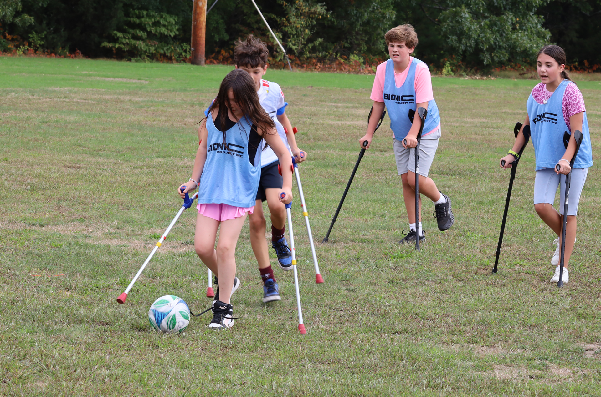 Sixth grade students at Parker Middle School participate in an adaptive soccer game hosted by Bionic Project on Thursday, Sept. 17, 2026.