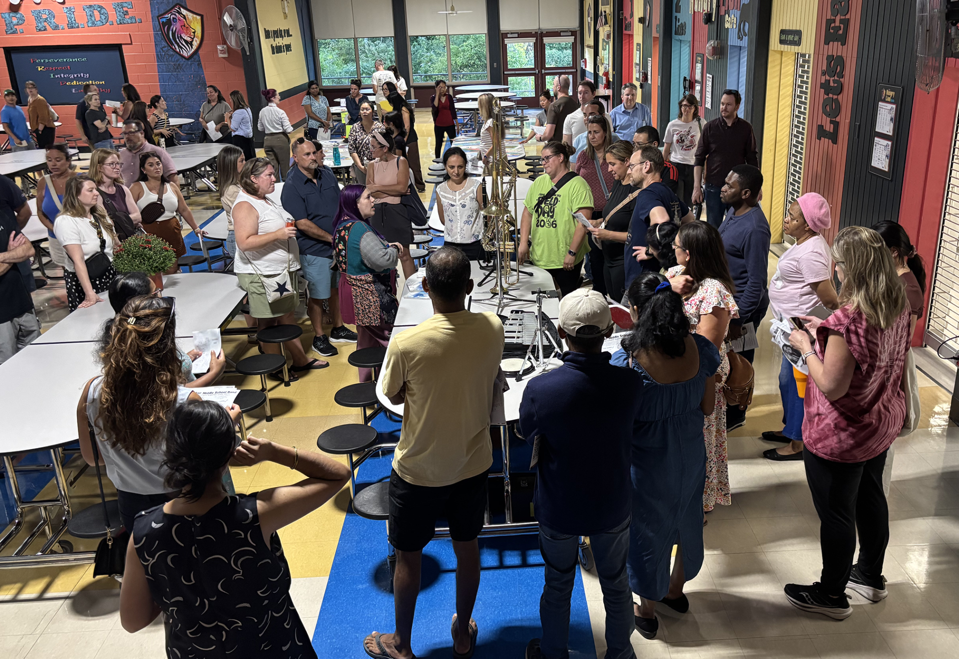 Parents of fifth grade students attended parent-curriculum night at Parker Middle School on Thursday, Sept. 10, 2026.