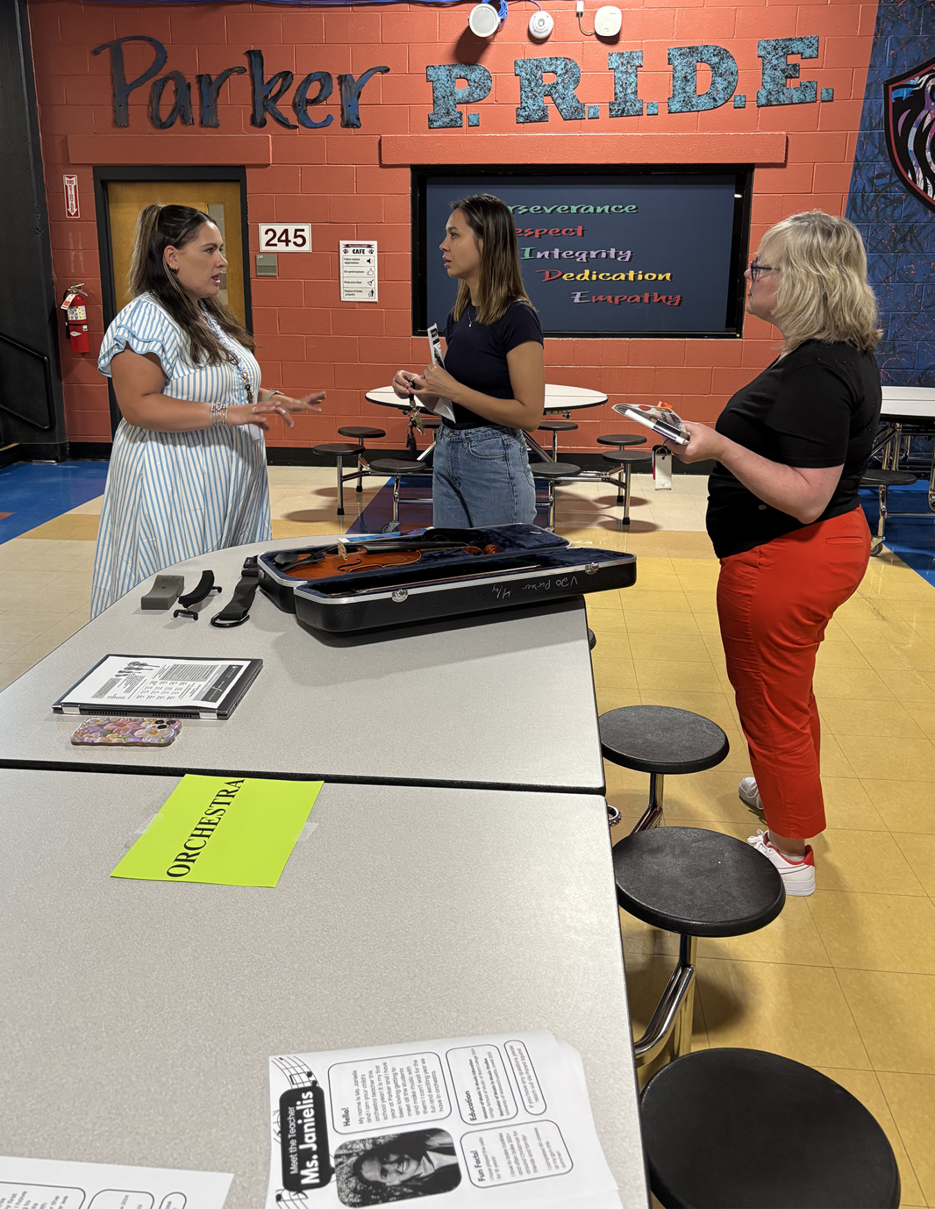 Parents of fifth grade students attended parent-curriculum night at Parker Middle School on Thursday, Sept. 10, 2026.