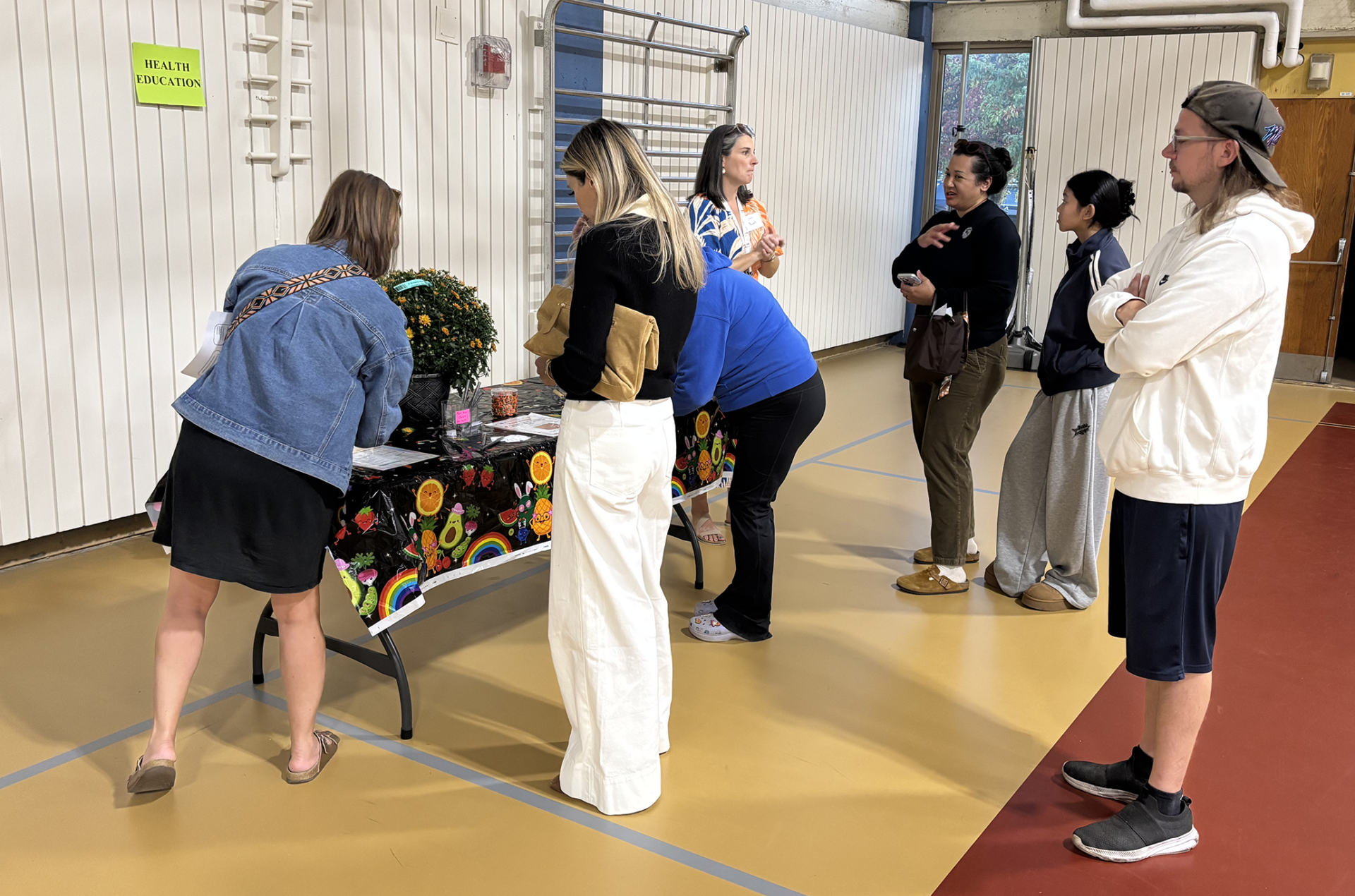 Sixth grade parents and guardians attend an open house at Parker Middle School in Chelmsford on Tuesday, Sept. 15, 2026.